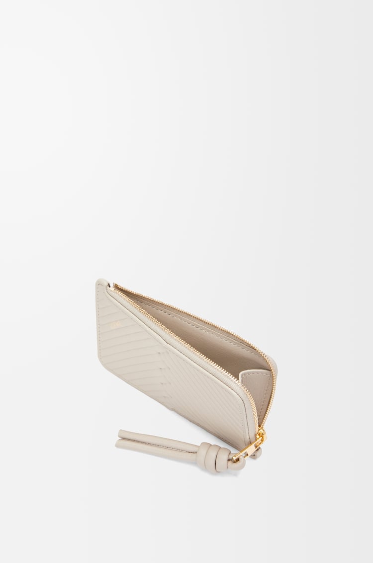LOEWE Knot coin cardholder in shiny nappa calfskin Light Oat