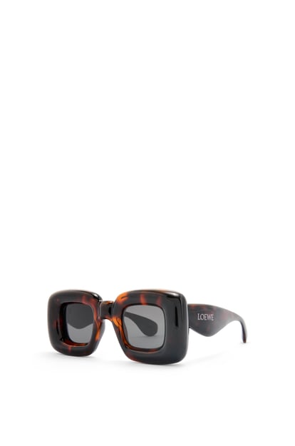 LOEWE Inflated rectangular sunglasses in nylon Havana plp_rd