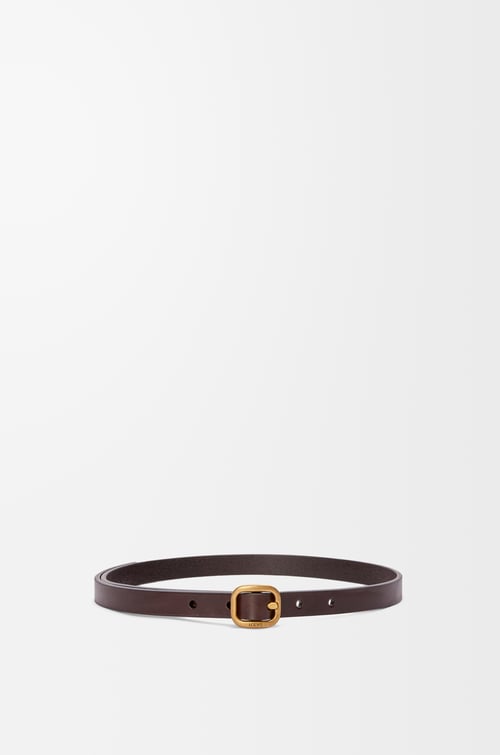 LOEWE Cinturón curvilíneo y suave en piel de ternera Marrón Oscuro plp_rd