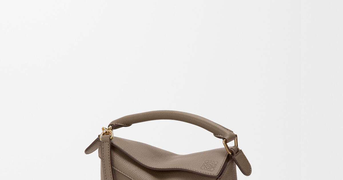 Mini Puzzle Edge bag in soft grained calfskin Brown - LOEWE APAC official website