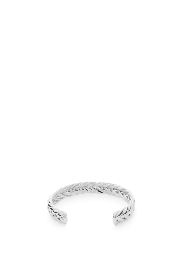 LOEWE Thin braided cuff in sterling silver Silver