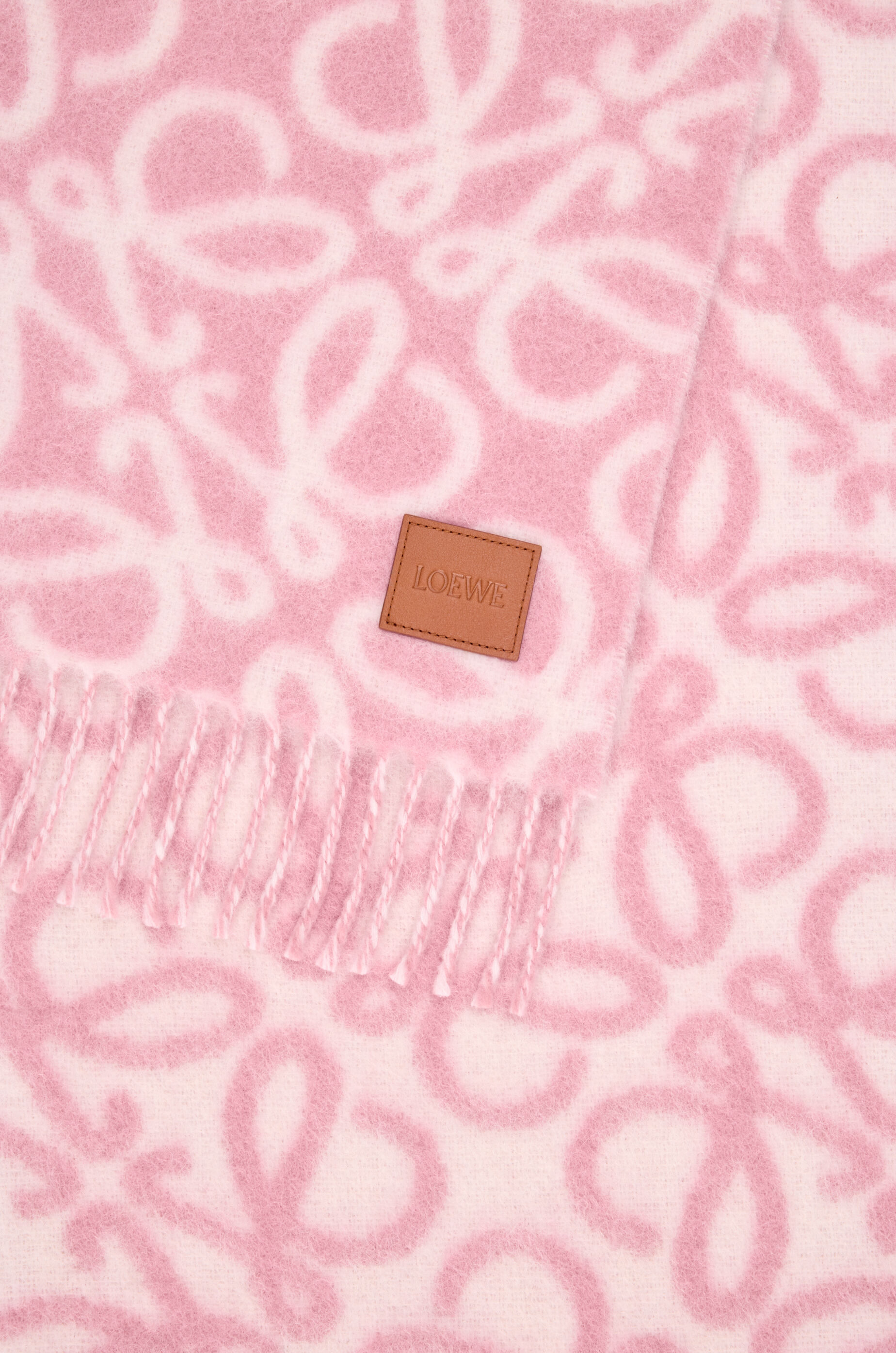 アナグラム スカーフ（アルパカ&ウールブレンド） ピンク - LOEWE