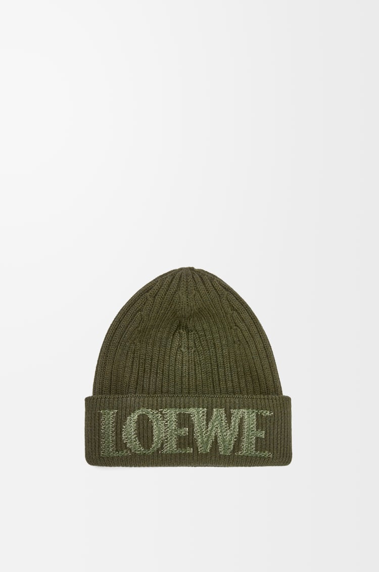 LOEWE Gorro LOEWE en lana Té Empolvado