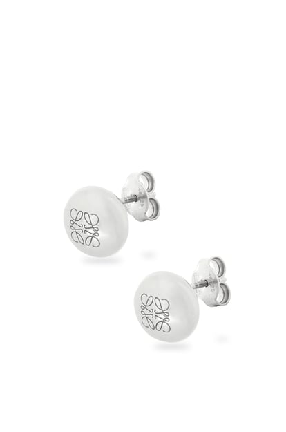 LOEWE Anagram Pebble stud earrings in sterling silver 銀色 plp_rd