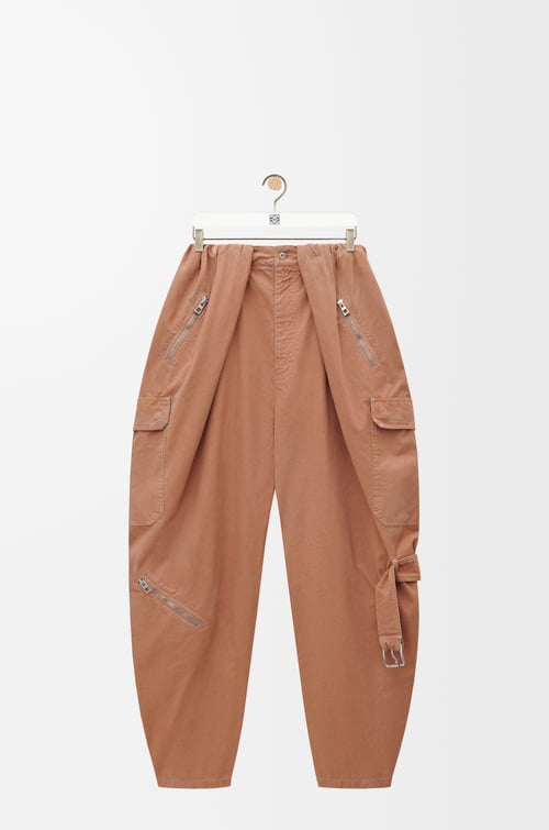 LOEWE Balloon cargo trousers in cotton Clay