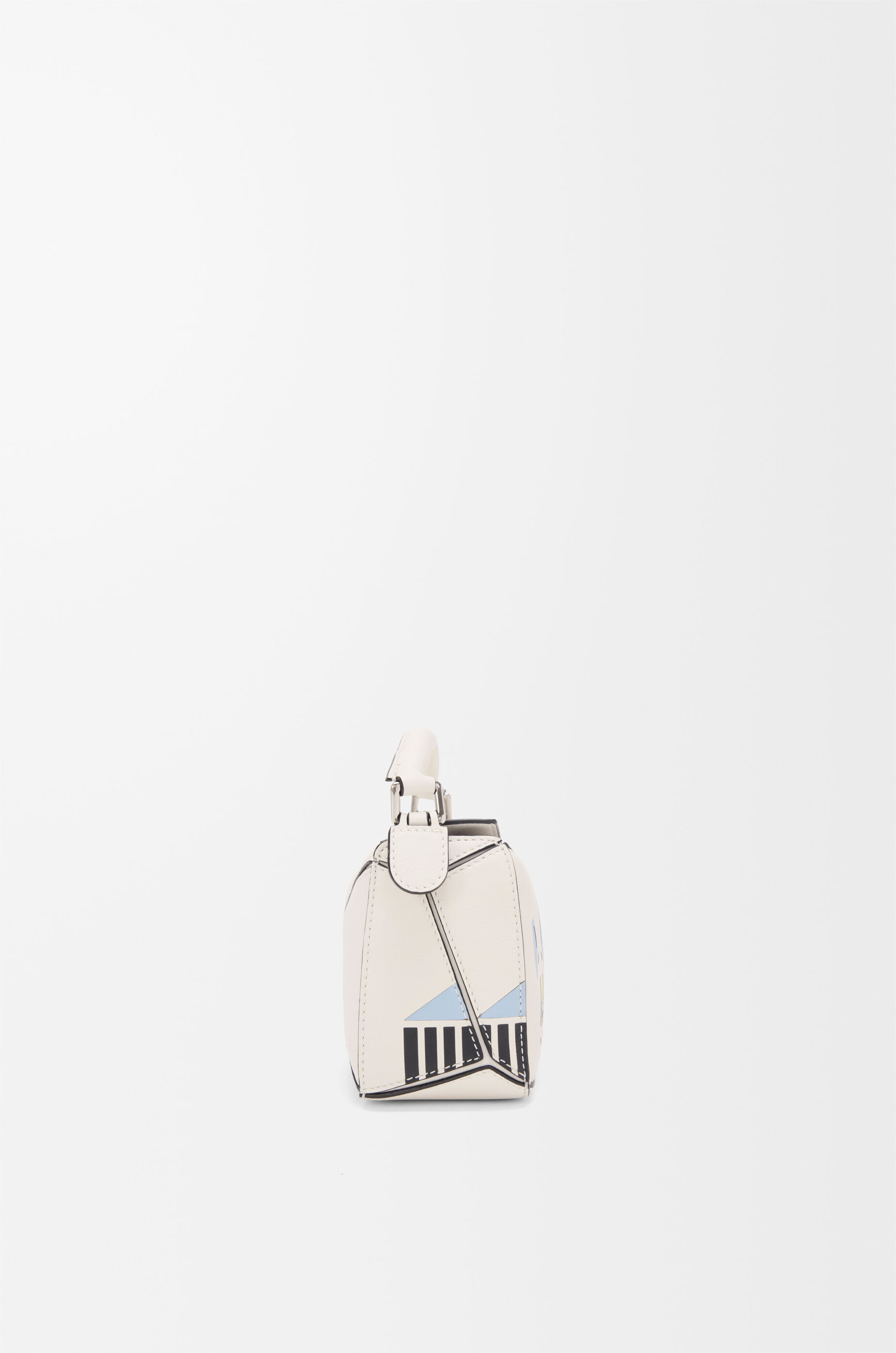 Futurist Cat mini Puzzle bag in classic calfskin White - LOEWE