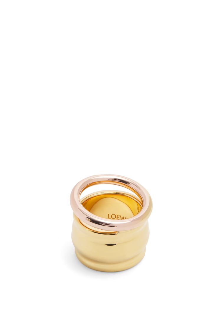 LOEWE Nappa knot ring in sterling silver Gold/Rose Gold