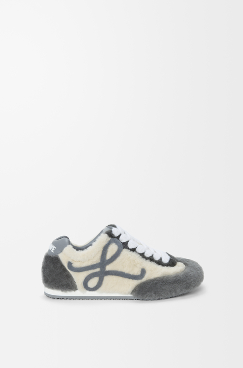LOEWE 羊毛皮 Ballet 2.0 運動鞋 多調灰色