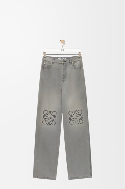 LOEWE 丹宁布 Anagram 宽松牛仔裤 混合灰色