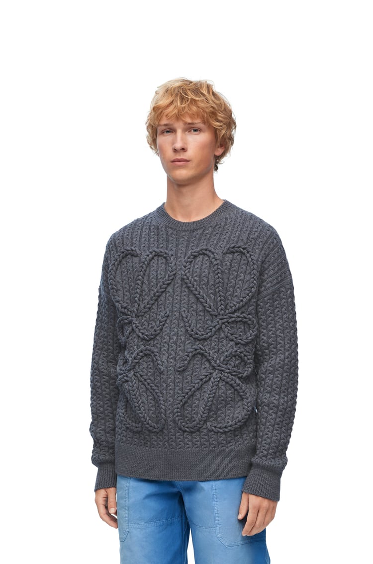 LOEWE Sweater in wool Dark Grey Melange