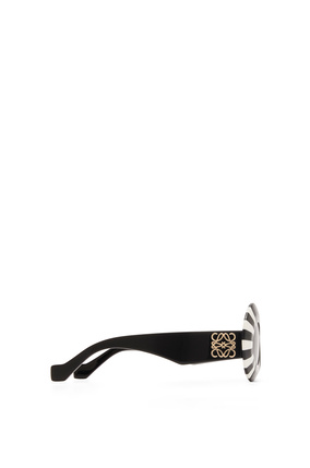 LOEWE Oversized oval sunglasses in acetate Black/White
