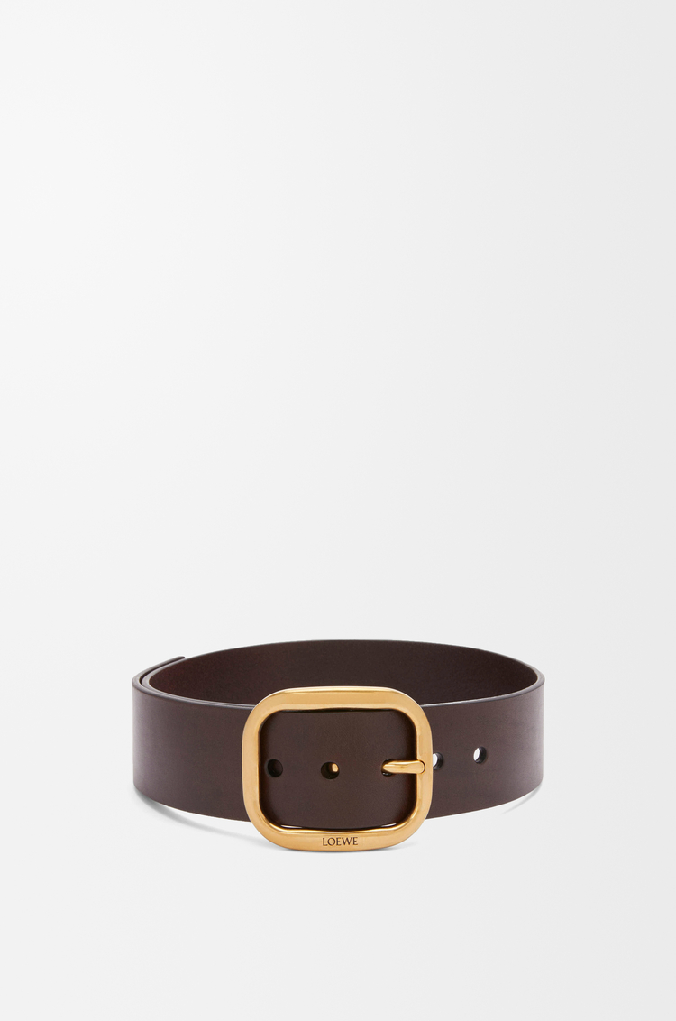 LOEWE Rounded soft belt in classic calfskin Dark Brown