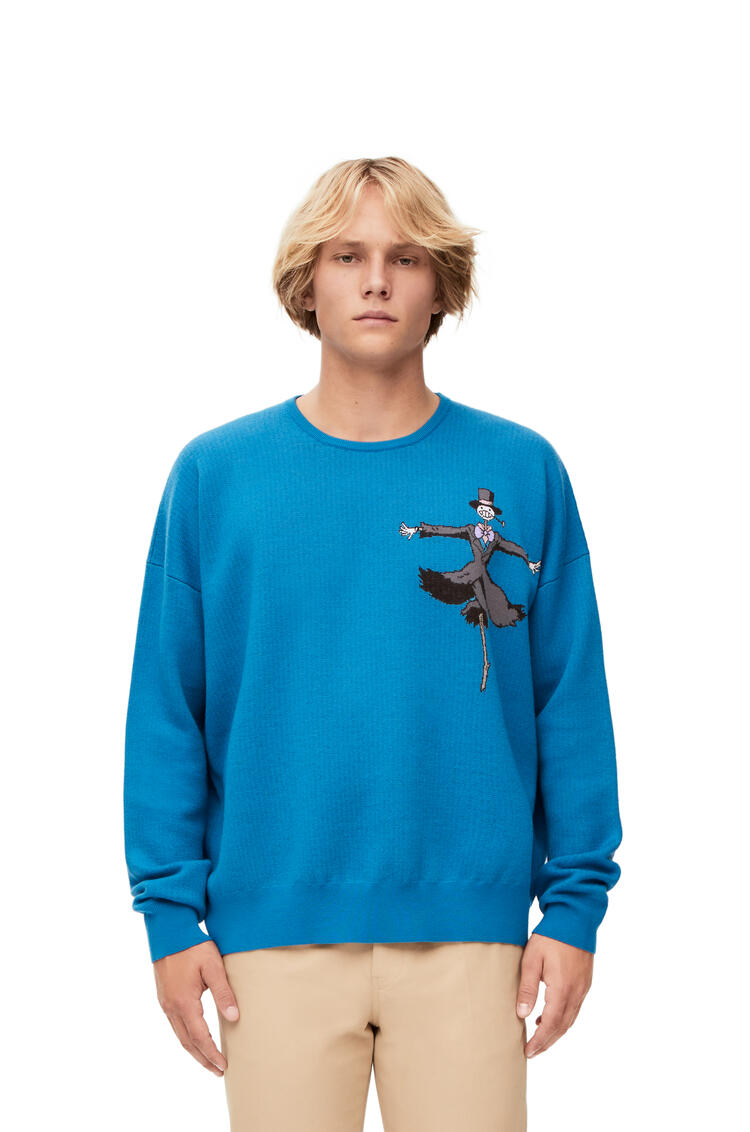 LOEWE Turnip Head sweater in wool Cerulean Blue