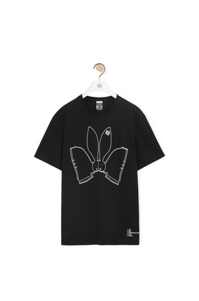 LOEWE Camiseta Bunny en algodón Negro