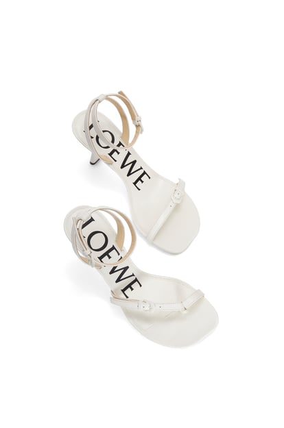 LOEWE Petal stiletto sandal in lambskin White plp_rd