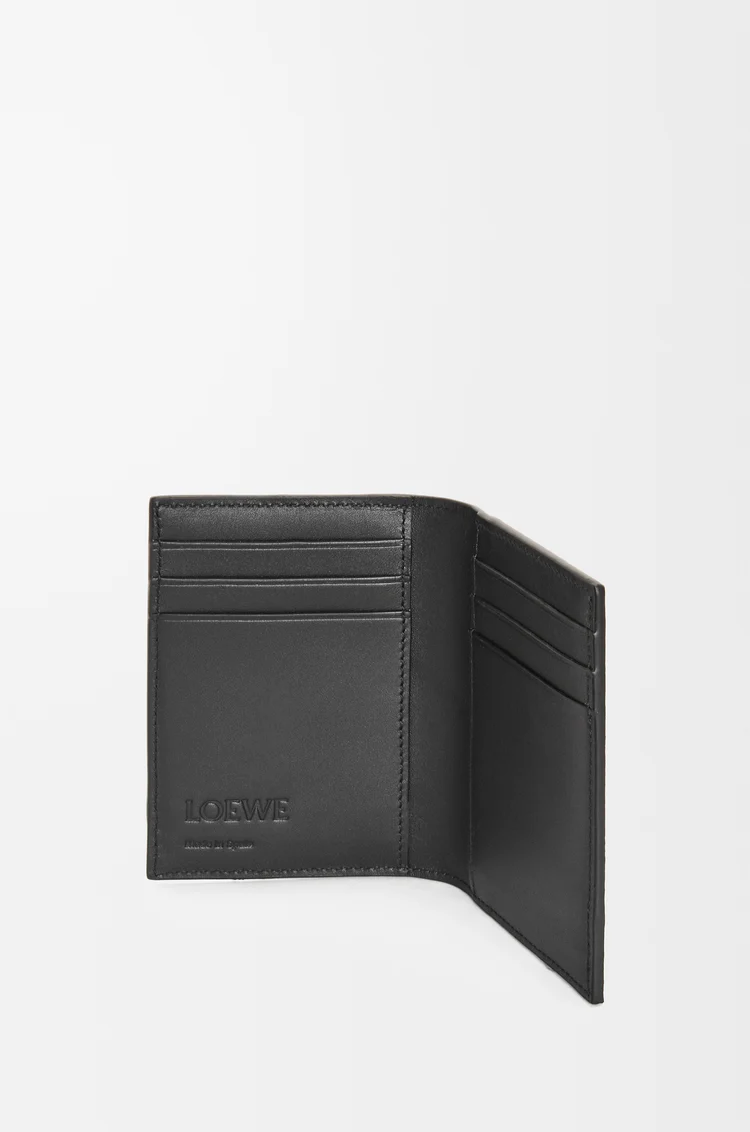 LOEWE Portacarte bifold Puzzle in pelle di vitello classica Nero