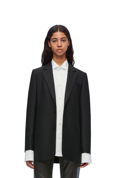 LOEWE Tailored jacket in wool and mohair 黑色 plp_rd