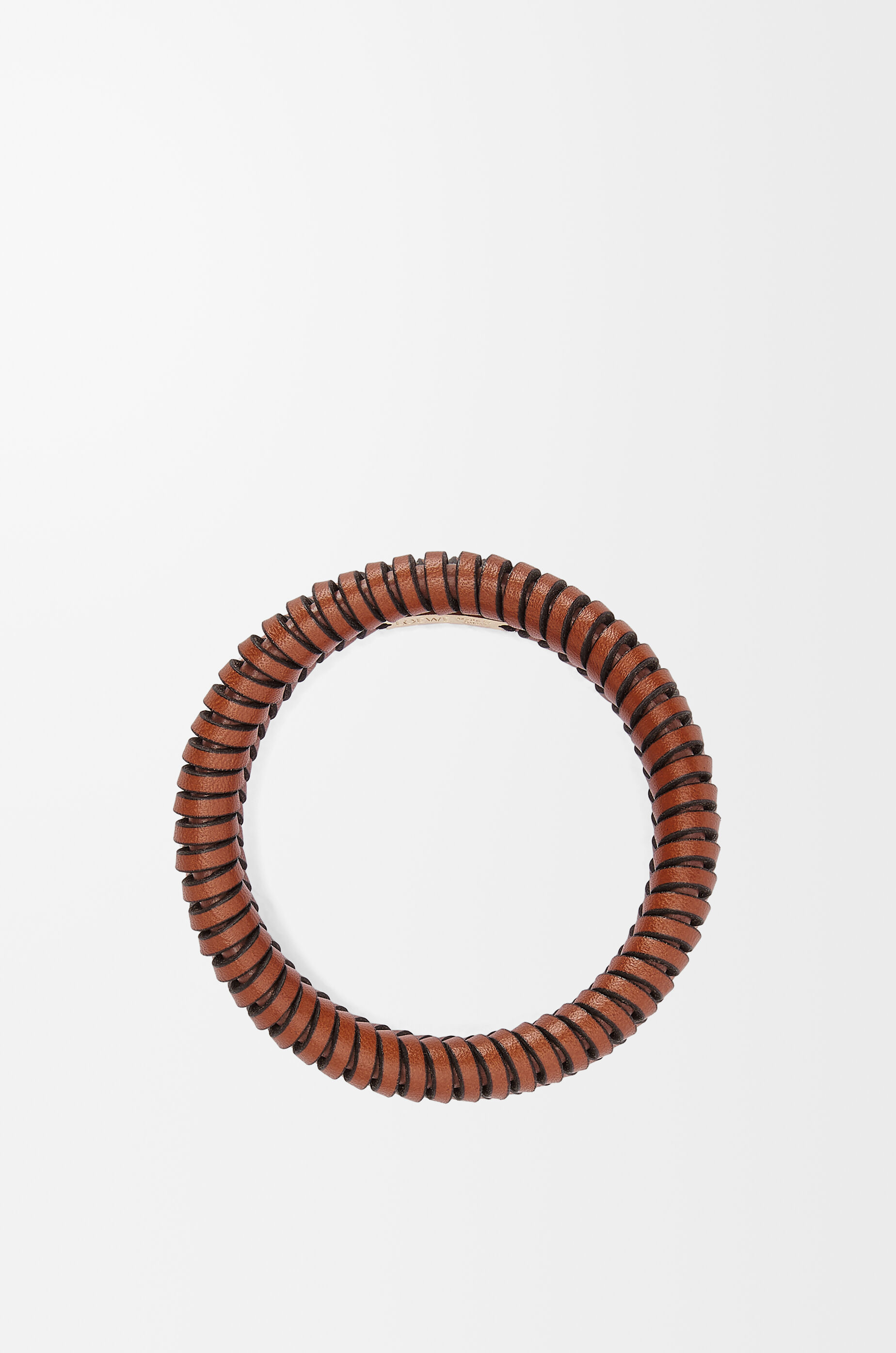 Interlock bangle in classic calfskin Brown - LOEWE