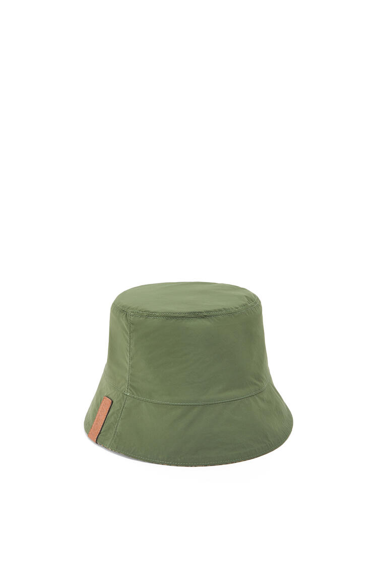 LOEWE Reversible bucket hat in Anagram jacquard and nylon Khaki Green/Tan