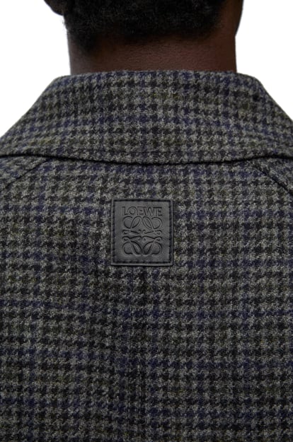 LOEWE Car coat in wool 黑色/藍色/灰色 plp_rd