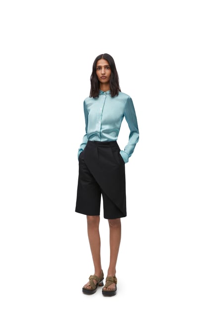 LOEWE Shirt in viscose and silk Green/Blue/White plp_rd