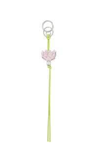 LOEWE Flower dice charm in classic calfskin and brass Blossom