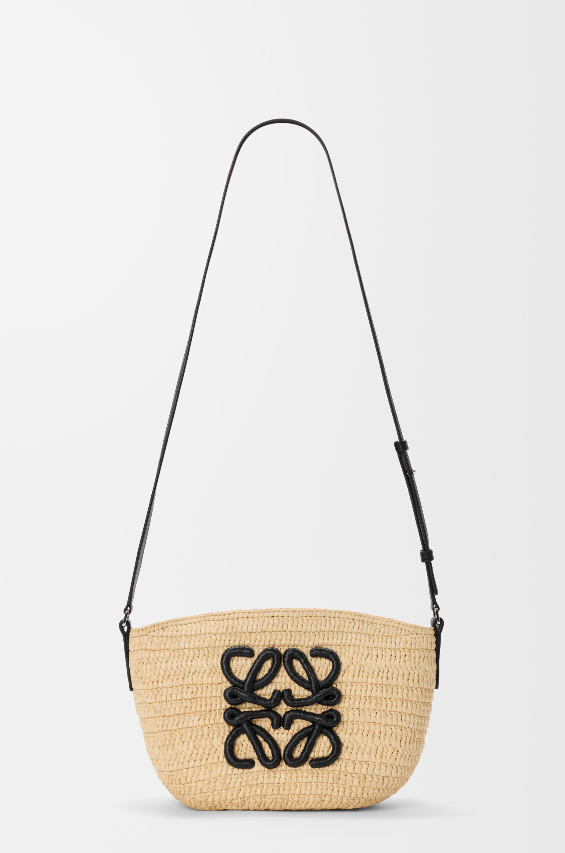 Eclipse pochette in raffia and calfskin Beige - LOEWE USA Official