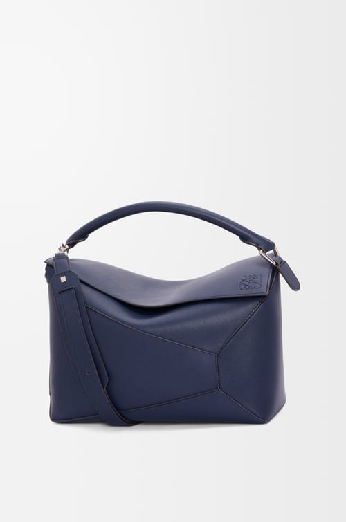 LOEWE Large Puzzle Edge bag in classic calfskin Abyss Blue plp_rd