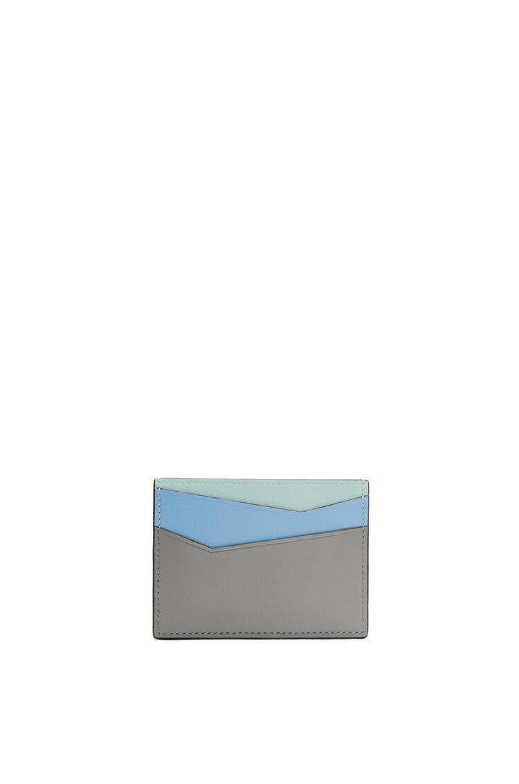 LOEWE Tarjetero liso Puzzle en piel de ternera Gris Asfalto/Azul Olimpico