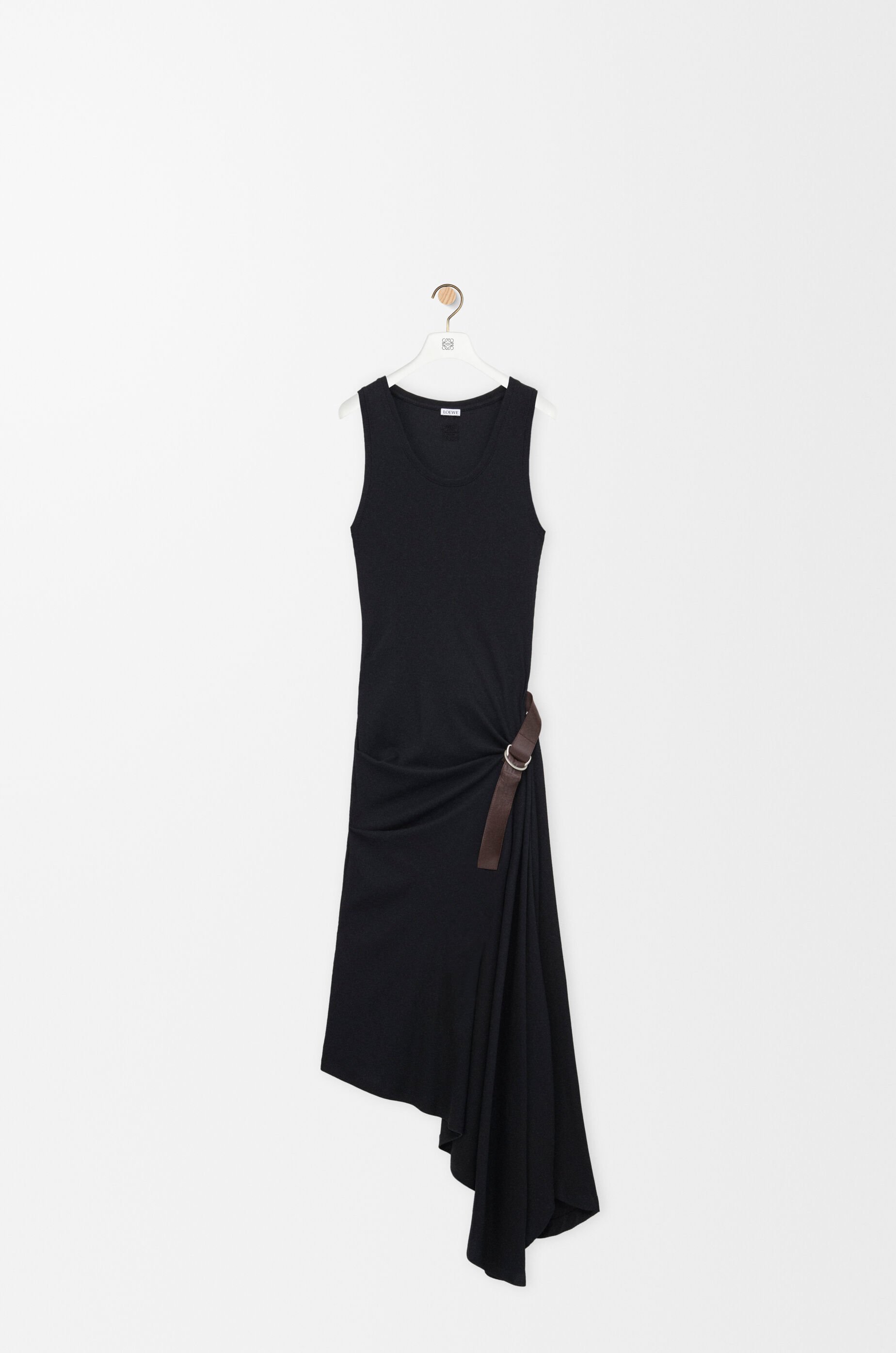 Tank dress in stretch cotton Black - LOEWE