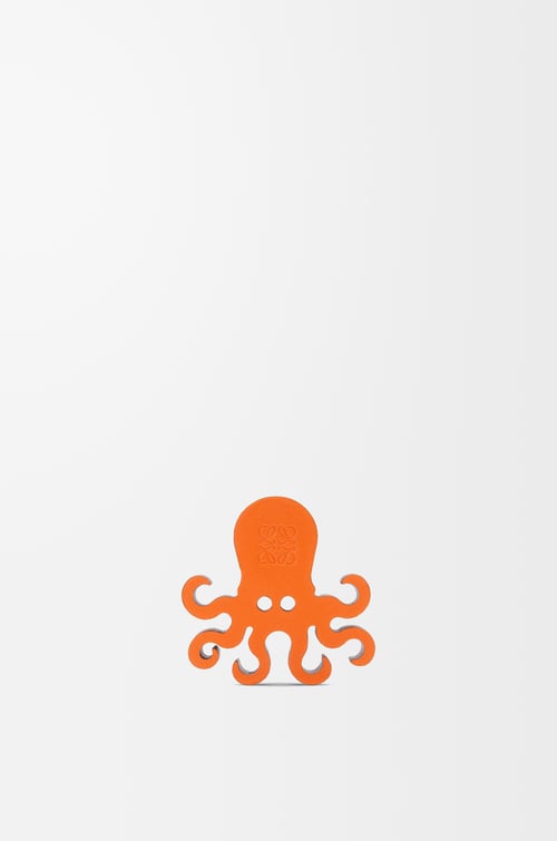 LOEWE Dado de pulpo en piel de ternera Naranja Claro plp_rd
