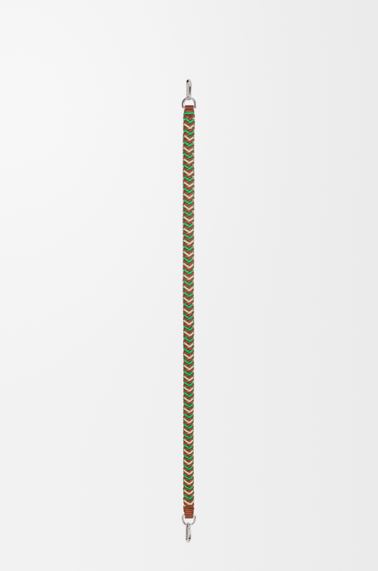 LOEWE 우븐 스트랩 - 가죽 Multicolor/Green