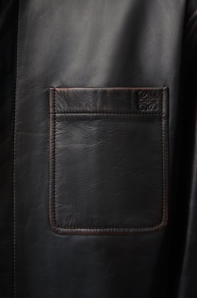 LOEWE Sobrecamisa en piel napa de ternera Ébano