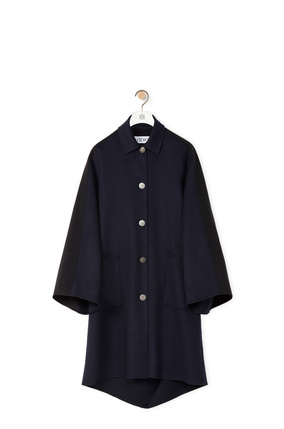 LOEWE Volume coat in wool and cashmere Dark Navy Blue plp_rd