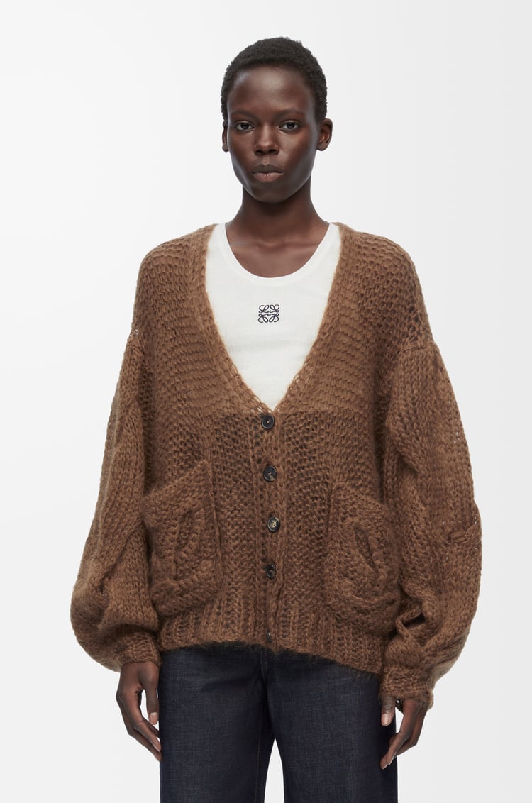 LOEWE アナグラム カーディガン（モヘア） ブラウン