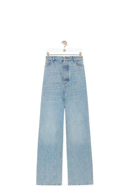 LOEWE Jeans bustier a vita alta in denim BLU DÉLAVÉ plp_rd