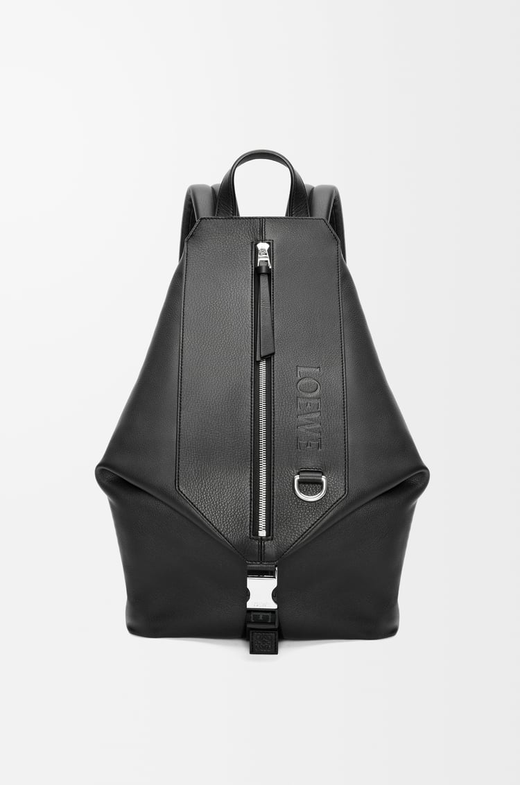 LOEWE Small Convertible backpack in classic calfskin Black