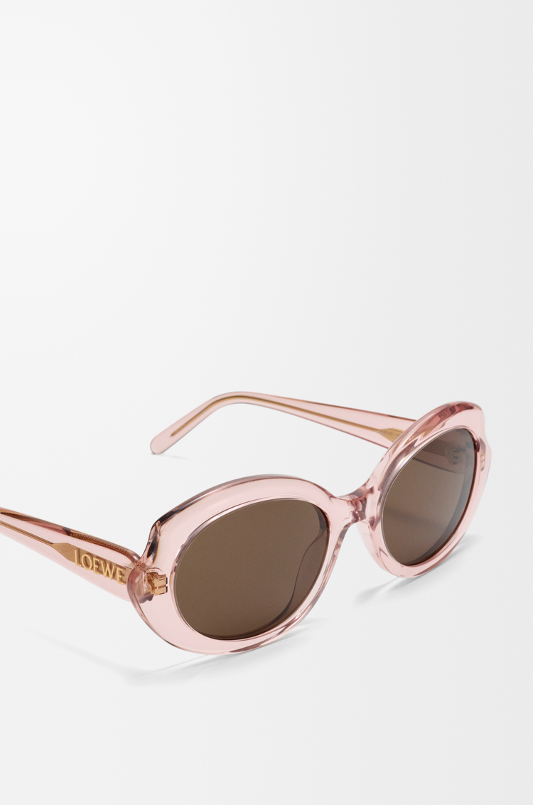 LOEWE 迷你 Slim Oval 太阳镜 Transparent Antique Rose