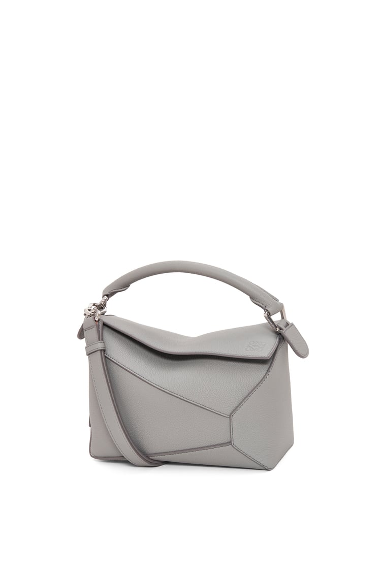 Small Puzzle bag in soft grained calfskin Pearl Grey - LOEWE