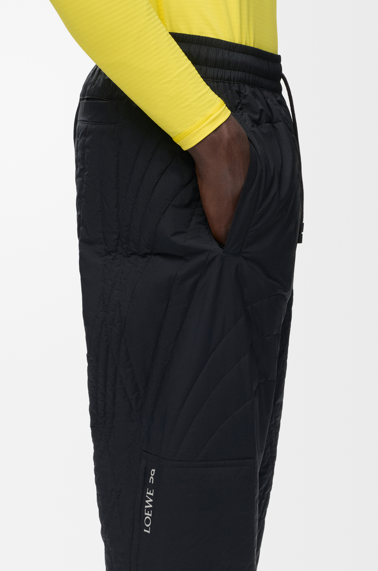 LOEWE Quilted trousers in technical shell Black