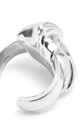 LOEWE Nappa knot large cuff in sterling silver Silver