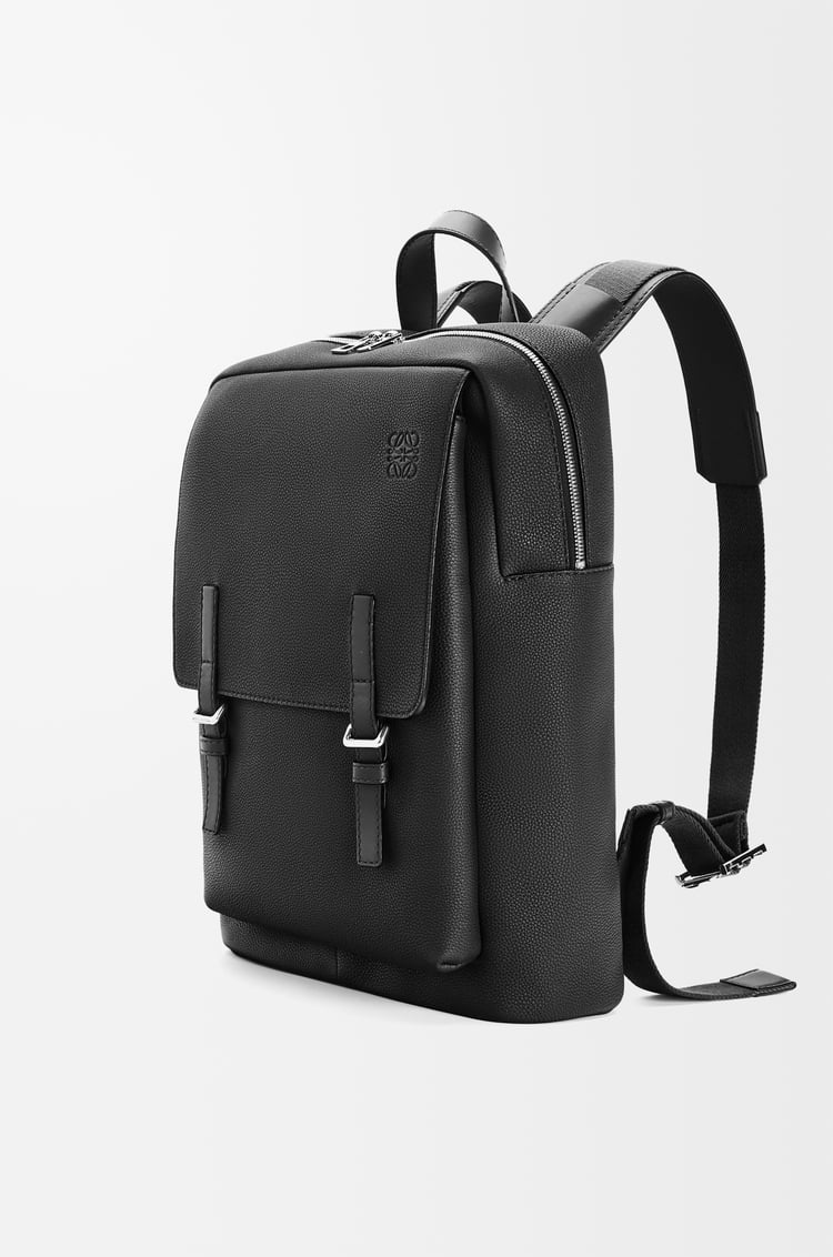 LOEWE Military backpack in soft grained calfskin Negro
