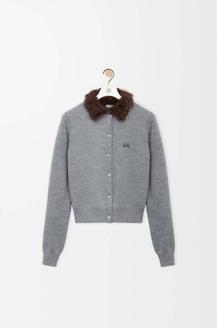 LOEWE Cardigan in lana Grigio