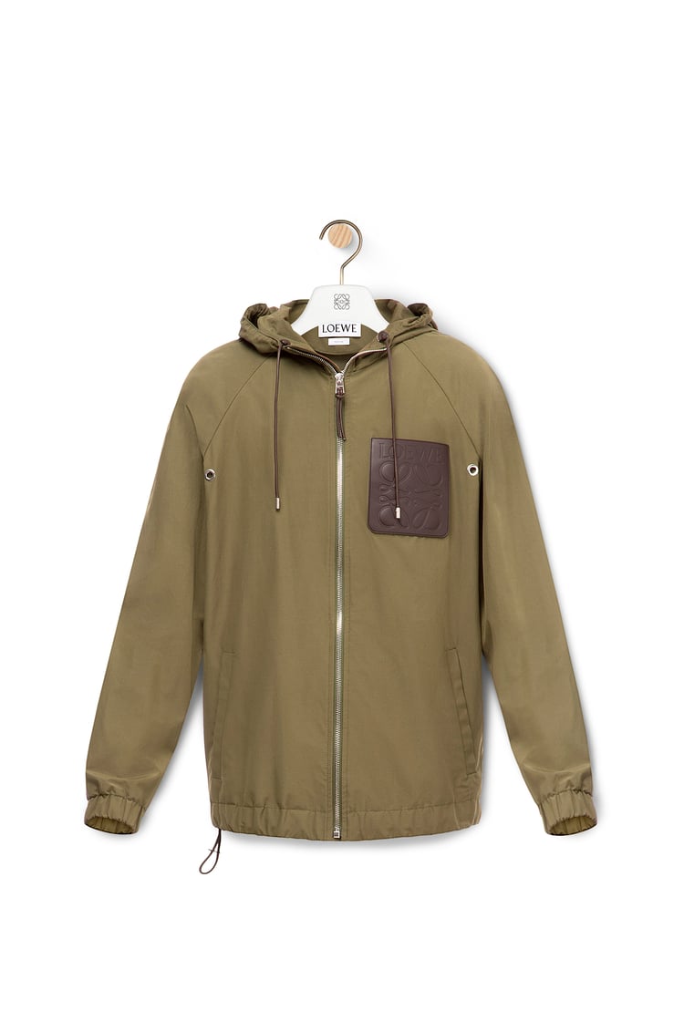 LOEWE ZIP HOOD JACKET Khaki Green