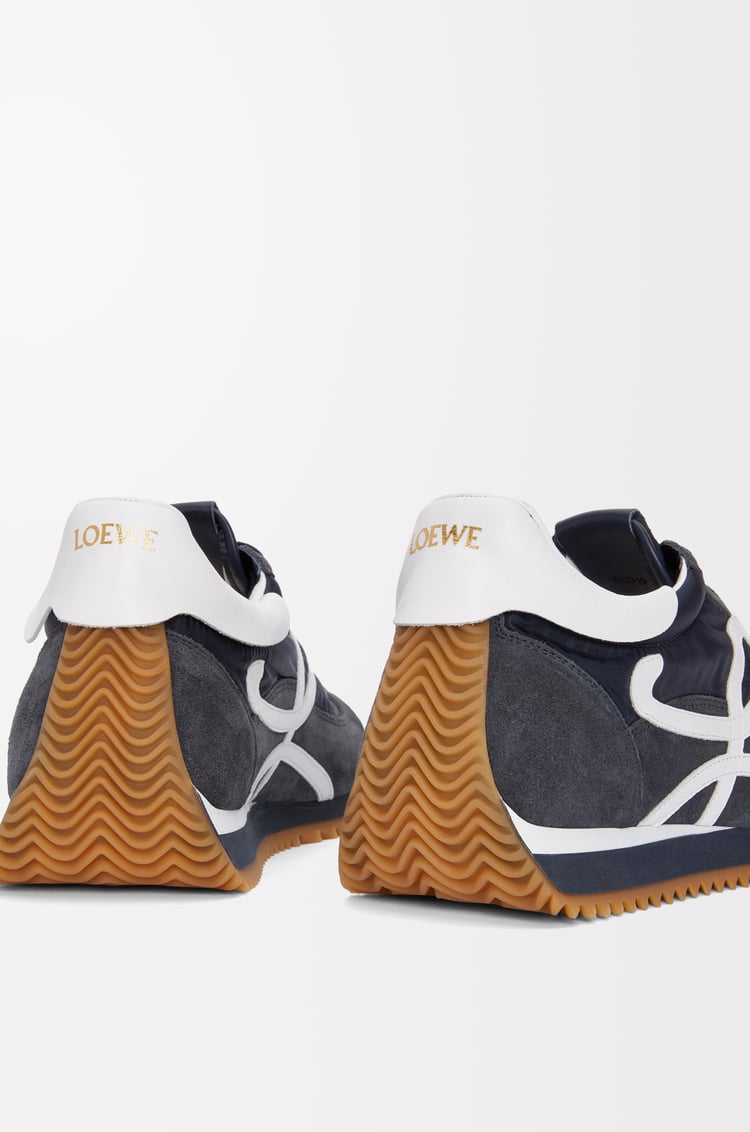 LOEWE Flow Runner in nylon and suede Dark Navy