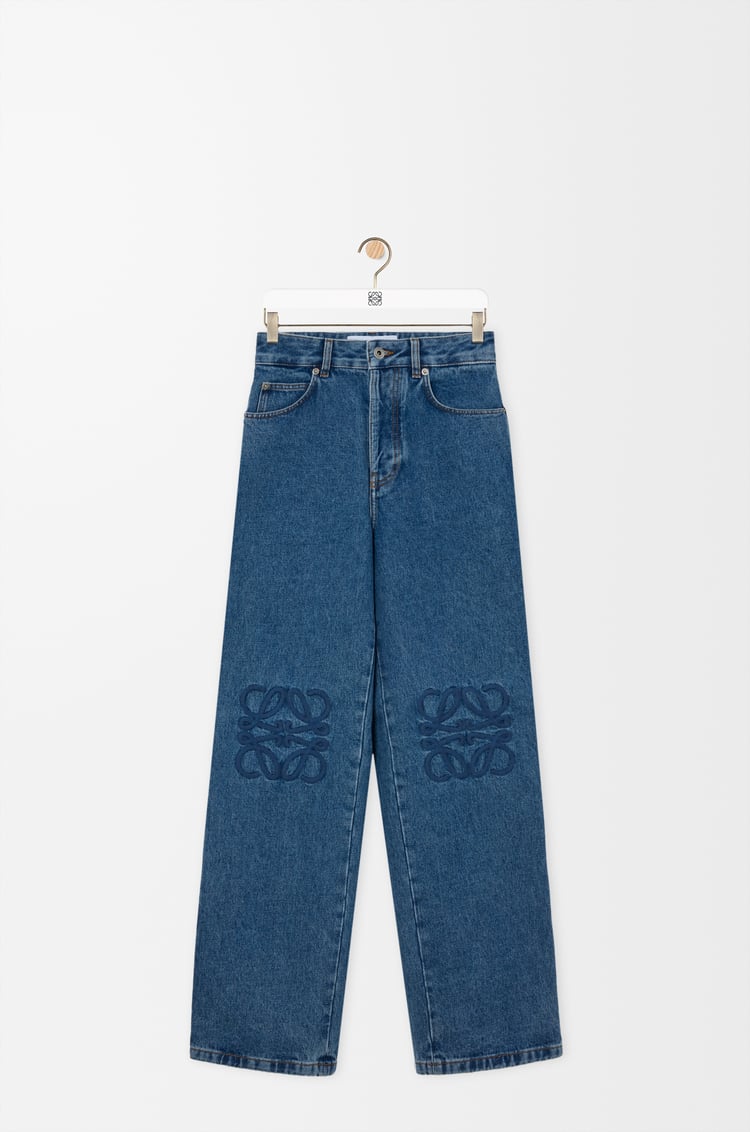 LOEWE Anagram Baggy Jeans aus Denim Jeans-blau