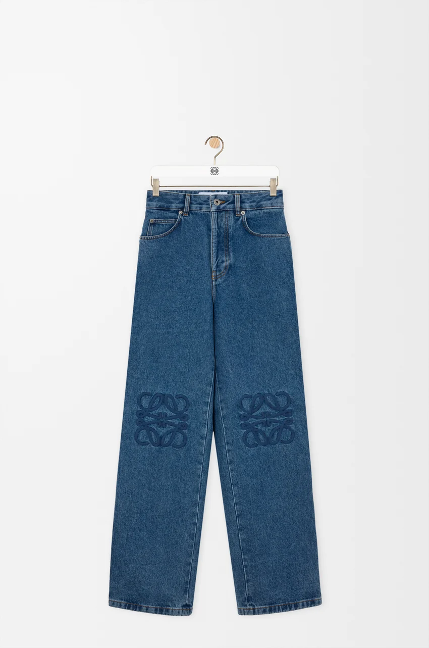 Anagram baggy jeans in denim
