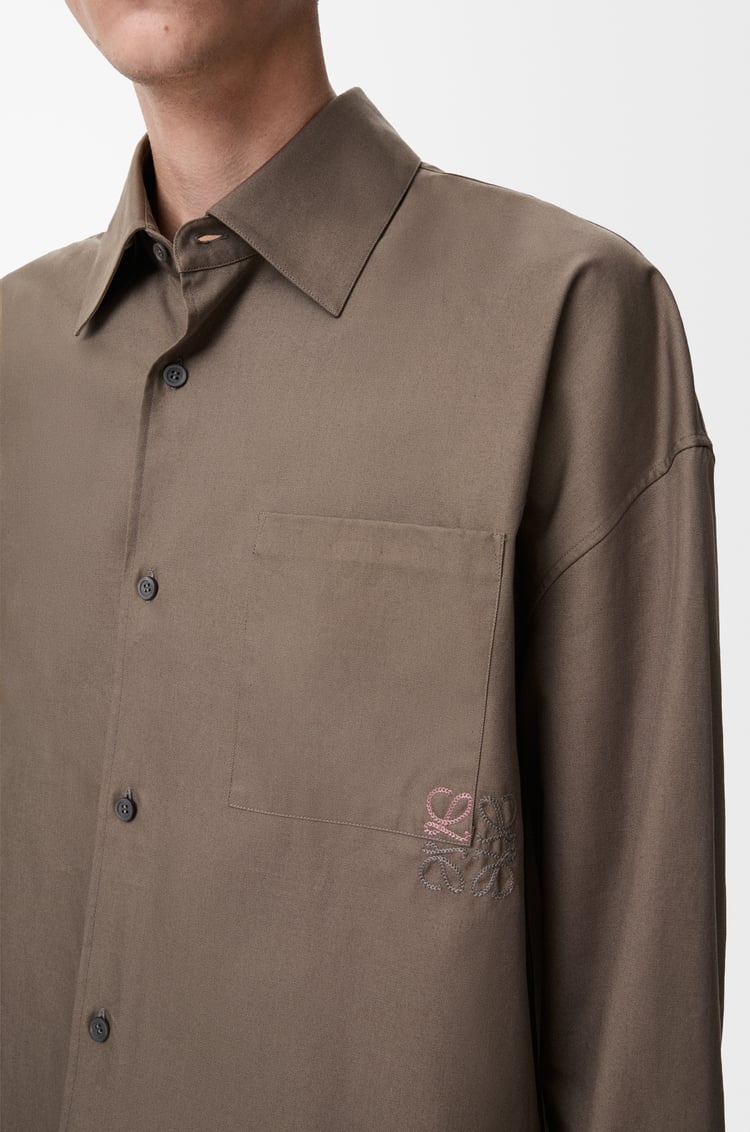 LOEWE Camicia in cotone Marrone Kaki
