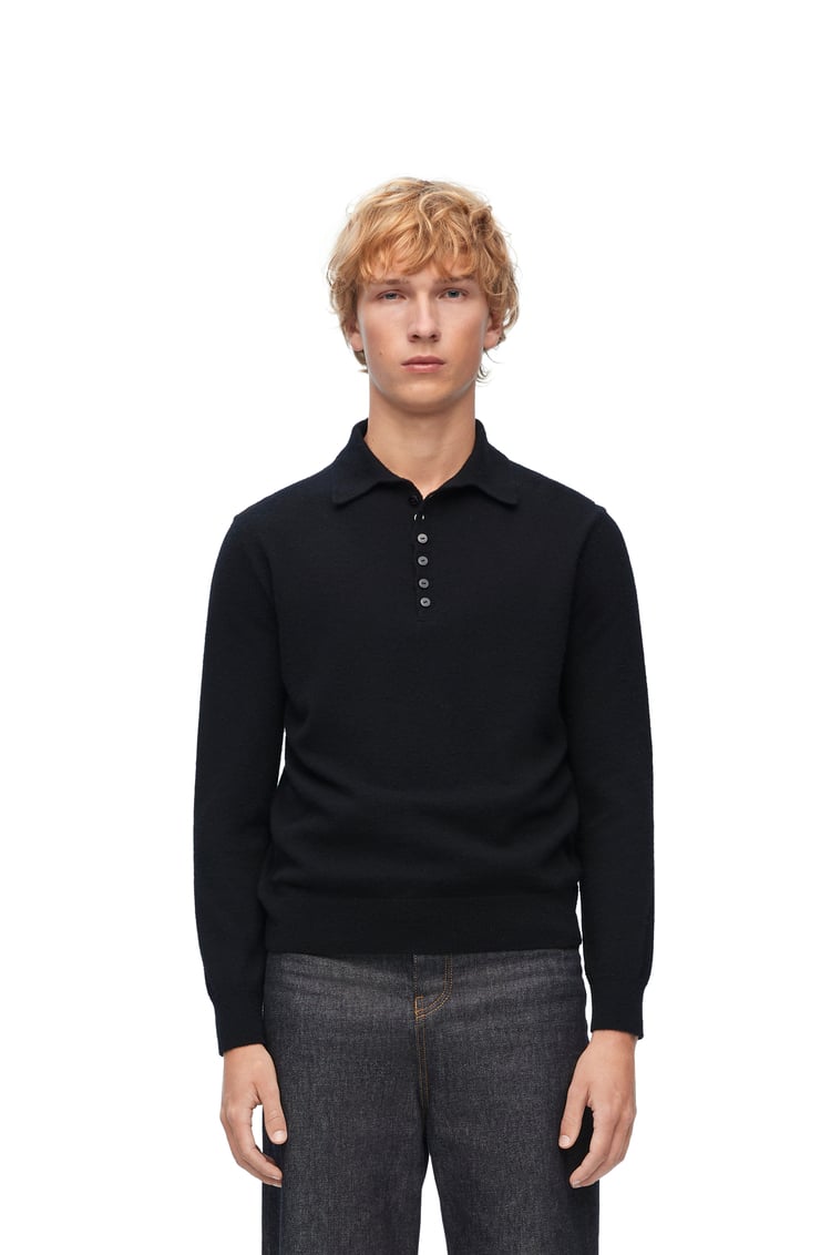 LOEWE Polo sweater in cashmere 黑色