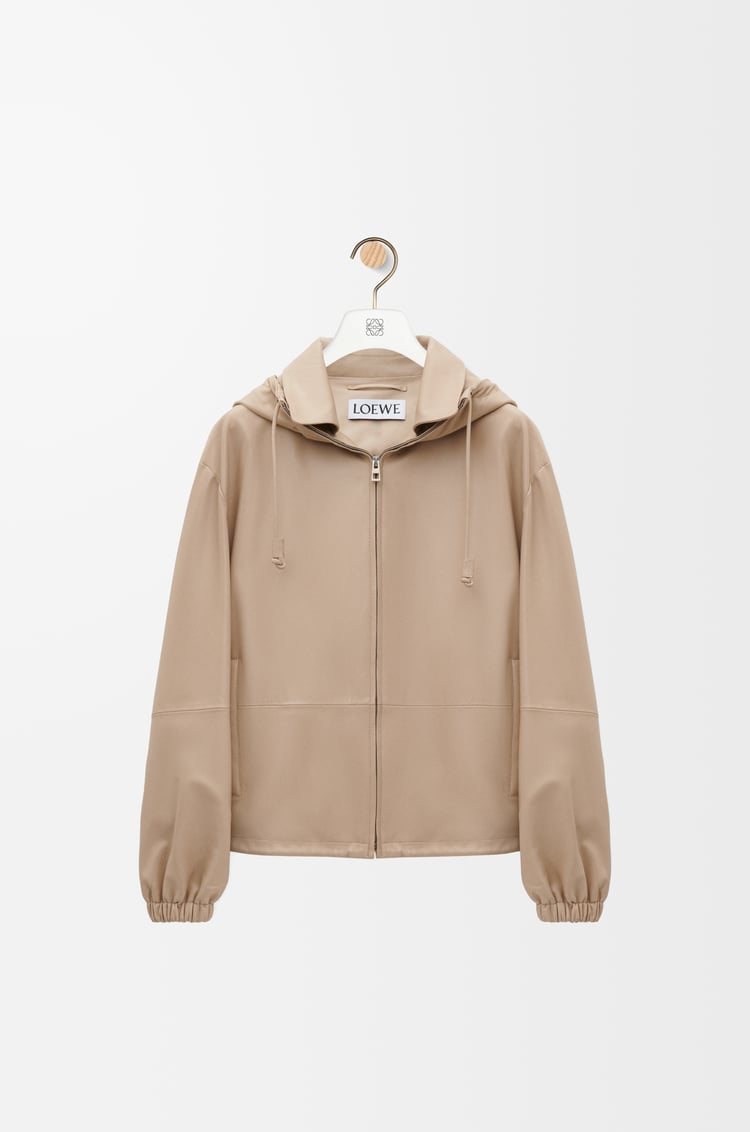 LOEWE Hooded jacket in nappa lambskin Light Beige